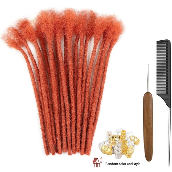 30 Strands 8" 100% Human Hair Loc Dreadlock Extensions 0.6cm Thickness Handmade - Picture 5 of 7